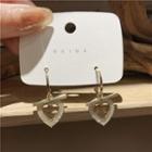 Heart Rhinestone Alloy Dangle Earring 1 Pair - Ndyz652 - Gold - One Size