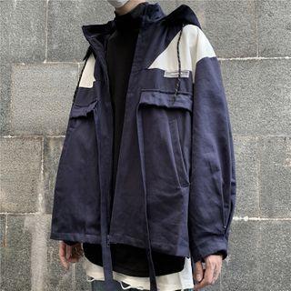Color Block Long-sleeve Utility Jacket