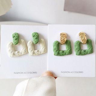 Floral Matte Drop Earring