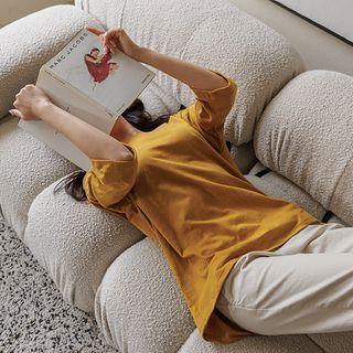 Set Of 2: 3/4-sleeve Boxy T-shirt