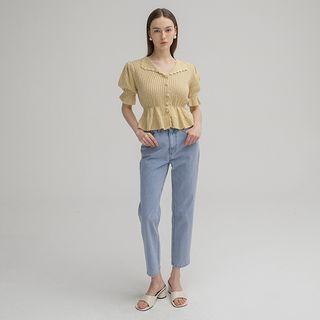 Pigment Washed Straight-leg Pants