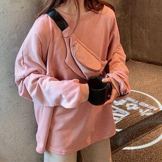 Set: Long Sleeve Plain Top + Slingbag