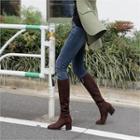Round-toe Long Boots In 2 Designs