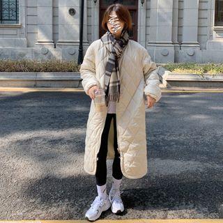 Quilted Long Trench Coat