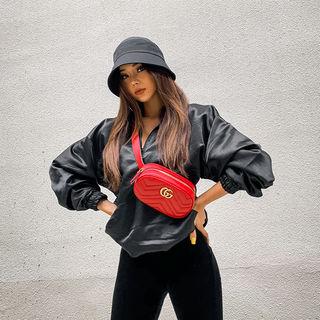 Boxy-fit Satin Anorak Pullover