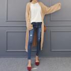 Open-front Thin Knit Coat