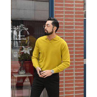 Collared Knit Top In 9 Colors