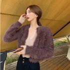 Fluffy Knit Jacket