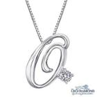 Initial Love 18k White Gold Diamond Pendant Necklace (16) - O