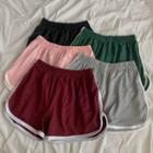 Color-block Wide-leg Sweat Shorts