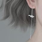 925 Sterling Silver Rhinestone Bird Dangle Earring 1 Pair - 925 Silver - As Shown In Figure - One Size
