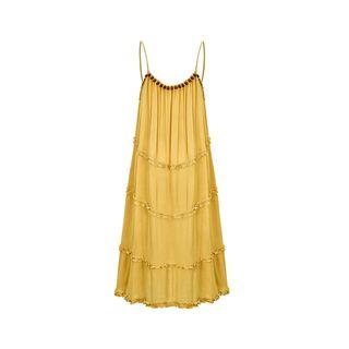 Strappy Frill-trim Midi Sundress
