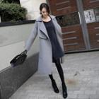 Wool Blend Coat With Sash
