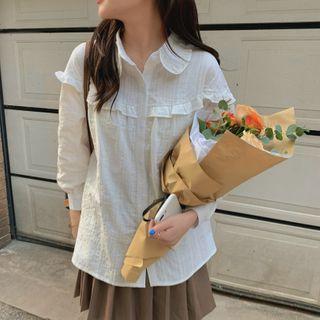 Paneled Blouse White - One Size