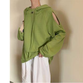 Cutout Shoulder Hoodie