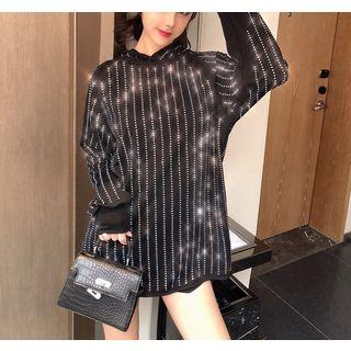 Glitter Pullover Dress Black - One Size