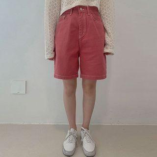 Stitched Wide-leg Shorts