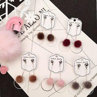 Fluffy Bobble Dangle Earring