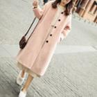 Buttoned Hooded Long Coat