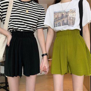 High-waist Straight-fit Shorts