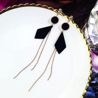 Geometric Drop Earring Black - One Size