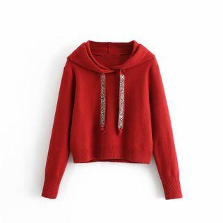 Glitter Knit Hoodie