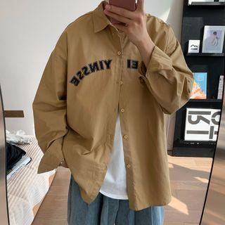 Long Sleeve Lettering Print Shirt