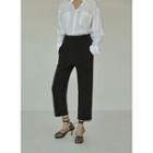Seam-trim Straight-leg Dress Pants