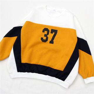 Color Block Pullover Yellow & White - One Size