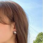 Strawberry Alloy Earring 1 Pair - Silver & Transparent - One Size