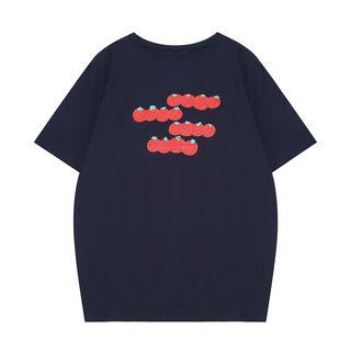 Short-sleeve Tomato Print T-shirt