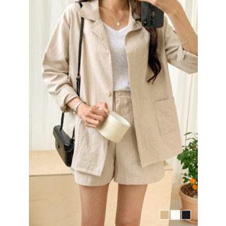 Single-breasted Belted Blazer