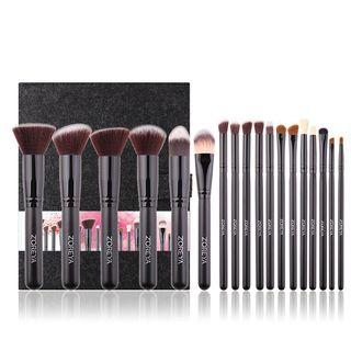 Set Of 18: Makeup Brush Zz18 - Black - One Size