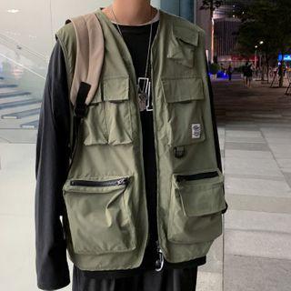 Pocket Cargo Zip Vest