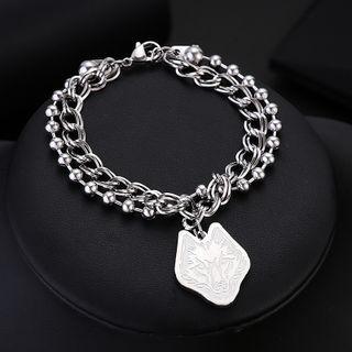Fox Charm Layered Chain Bracelet As Shown In Figure - One Size