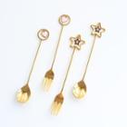 Heart Pendant Stainless Steel Dessert Spoon / Fork / Set