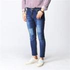 Contrast-patch Slim-fit Jeans