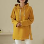Slit-side Fleece-lined Vivid Hoodie