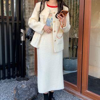 Single Breasted Jacket / Midi Skirt