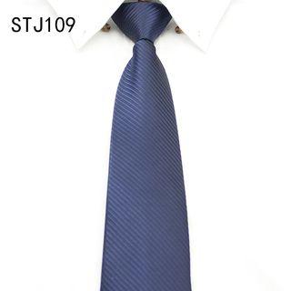 Pre-tied Striped Neck Tie (8cm) Stj109 - One Size