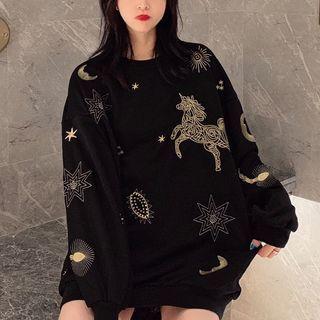 Zodiac Print Sweatshirt