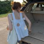 Ruffled Open Back Camisole Top