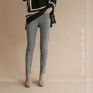 Checked Fleece-lined Pants