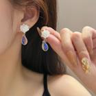 Flower Drop Earrings 1 Pair - Stud Earring - One Size