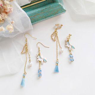 Asymmetrical Unicorn Drop Earring