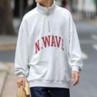Stand Collar Half-zip Lettering Sweatshirt