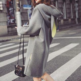 Ear-accent Hood Sweatdress