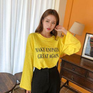 Lettering M Lange Colored Oversized T-shirt