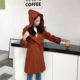 Open Front Hooded Knit Jacket