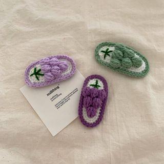 Knitted Grape Hair Clip